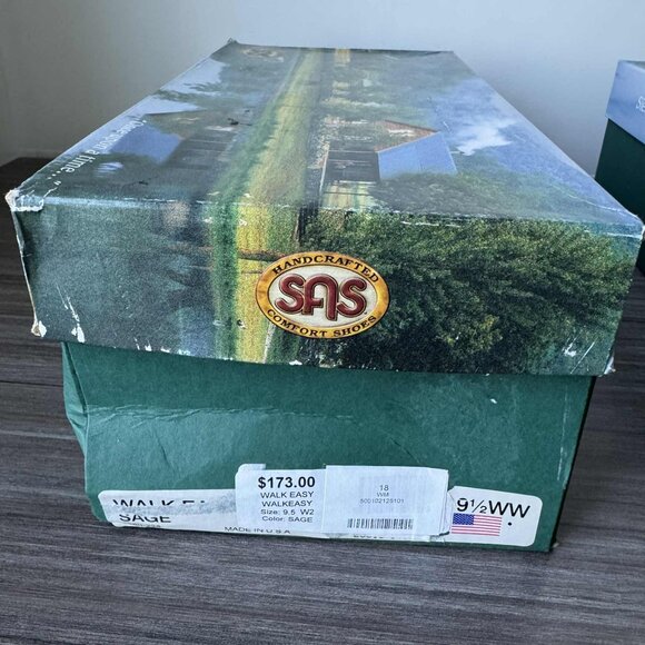 SAS Walk Easy Women's Lace Up Shoes Size WW Wide Width $173 in Sage - Picture 10 of 10